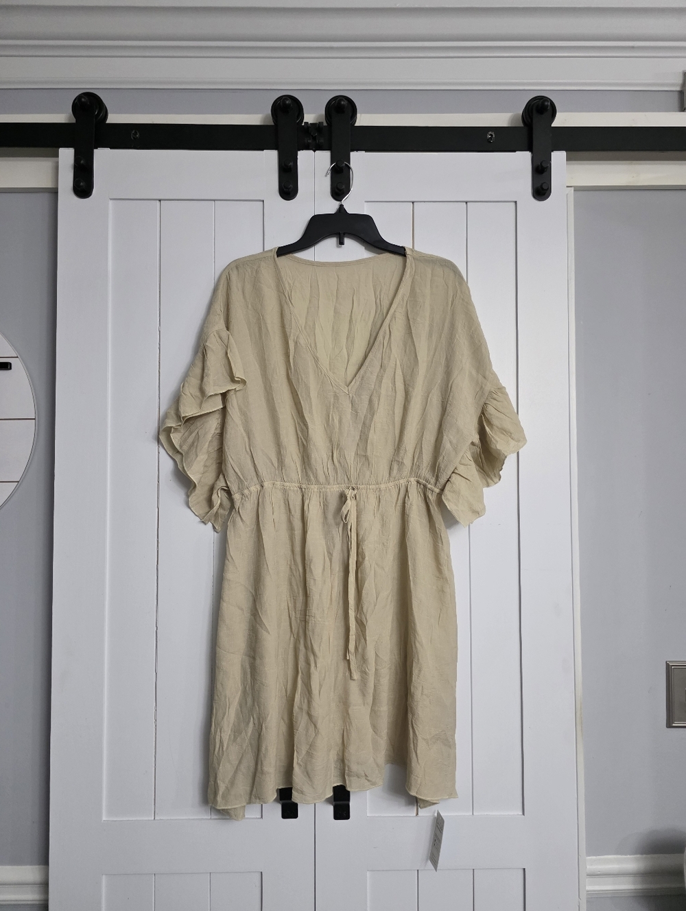 Cupshe Khaki Ruffle Cuff Mini Cover-Up. NEW!